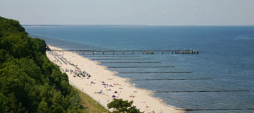 Blick vom Streckelsberg auf den Strand von Koserow